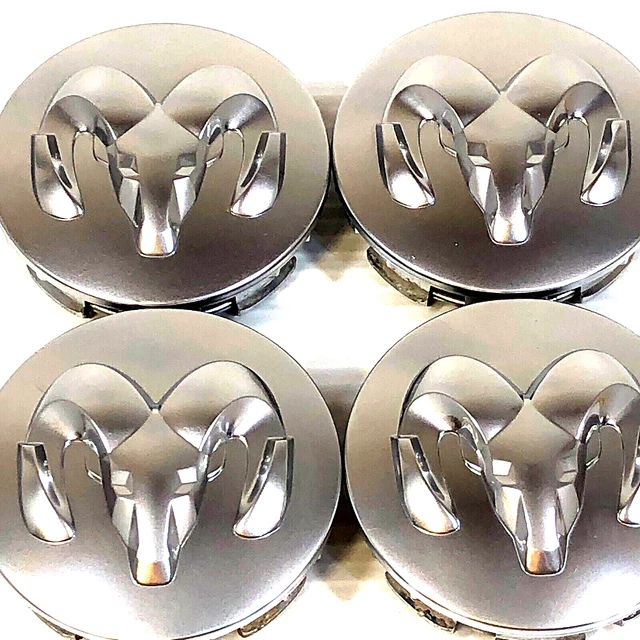 DODGE RAM 1500 Head Satin Wheel Center Caps 2.5" 52110398AA 20102018