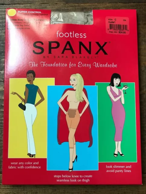 SPANX-FOOTLESS HOSE-NUDE 1-SIZE C-Super Control-Extra Tummy Support-Cost  $24-New £19.00 - PicClick UK