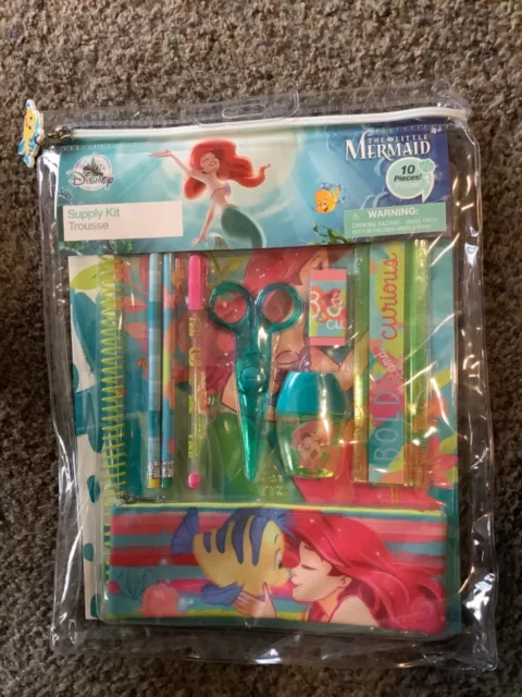 Disney Store The Little Mermaid Ariel School Supply Kit 10 Pieces NEW-S