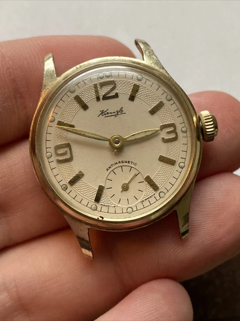 Vintage Kienzle Antimagnetic German Mens Watch - For Repair Gold Tone