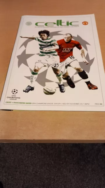 Celtic v Manchester United Man Utd Champions League 2008/2009 *FREE POST*