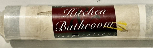 Calcomanía pegatina de cocina de baño ""azulejos fósiles"" con borde de pared.