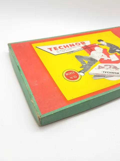 Jeu ancien construction TECHNOR Boite n° 0 Jouets Hachette INCOMPLET 2