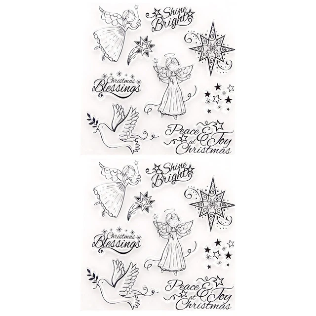 2 stücke klar stempel transparent dichtstempel für diy scrapbooking handwerk 6