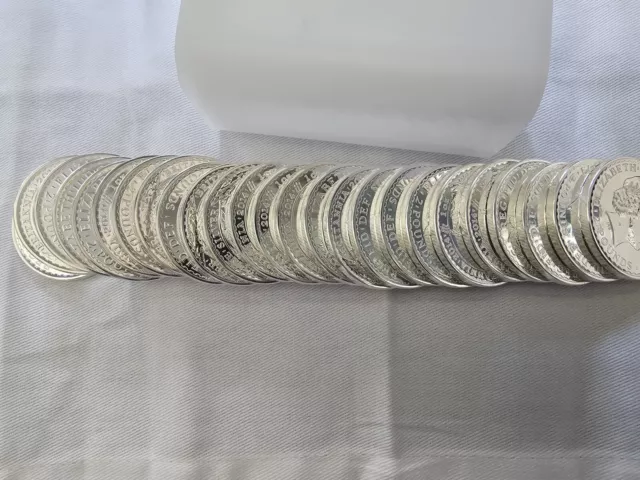 1 Oz SILVER BRITANNIA COIN, 2014  .999 SOLID (25 Coins) In A Tube