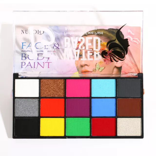 Face Painting Kit 15 Colors Face Paints for Children Non-Toxic Washable Body Art