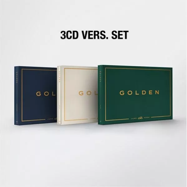 In Stock 3CD VERS. SET JungKook 1st Solo Album [GOLDEN] K-pop Sealed BRAND NEW