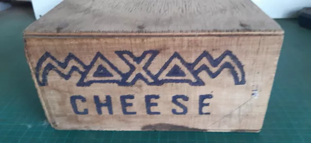 Vintage Cheese box,MAXAM cheese,   wooden