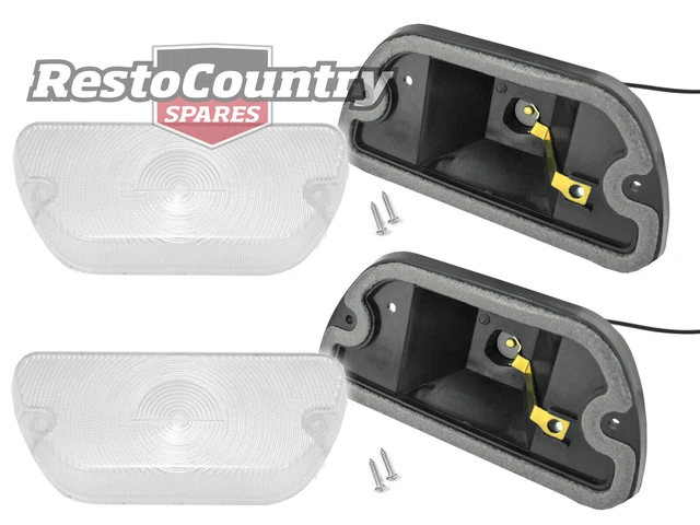 HOLDEN TORANA CLEAR Front Indicator Assembly x2 Lens + Body LH LX Left ...