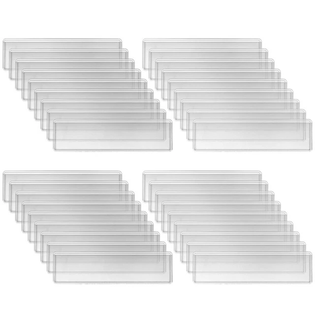 Holders Adhesive Shelf Tag 1.2 X 4.3 Inch Clear Shelf Tag Card Pockets7183