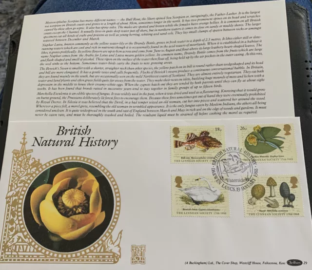 Great Britain Benham FDC 22ct Gold 1988 British Natural History