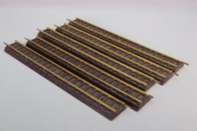 BA135 JOUEF 465 train Ho Lot de 5 rails droits maillechort avec ballast 250 mm