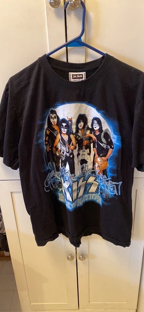 VINTAGE KISS 2004 Rock The Nation World Tour Shirt Band Tee Double