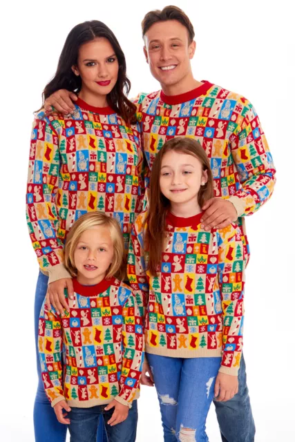 Christmas Family Jumper Kids Mens Womens Unisex Ladies Xmas Knit Sweater Novelty