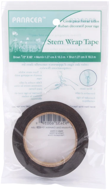 Cinta envolvente de vástago 0,5"X60'-Marrón -60039SWT