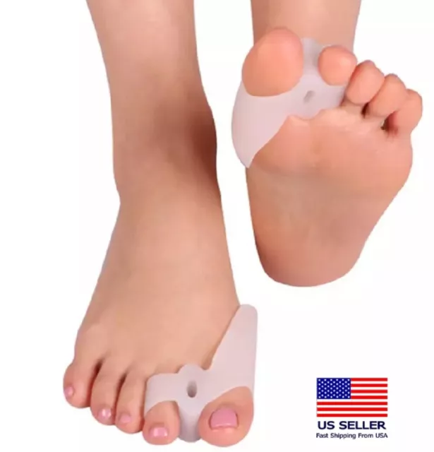 1-Pair Silicone Gel Bunion Corrector & Toe Separator Spacer - Pain Relief