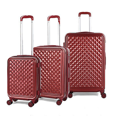 Luggage 3 Piece Sets PC+ABS Spinner Suitcase Hardside Travel Trolley 20"24"28"