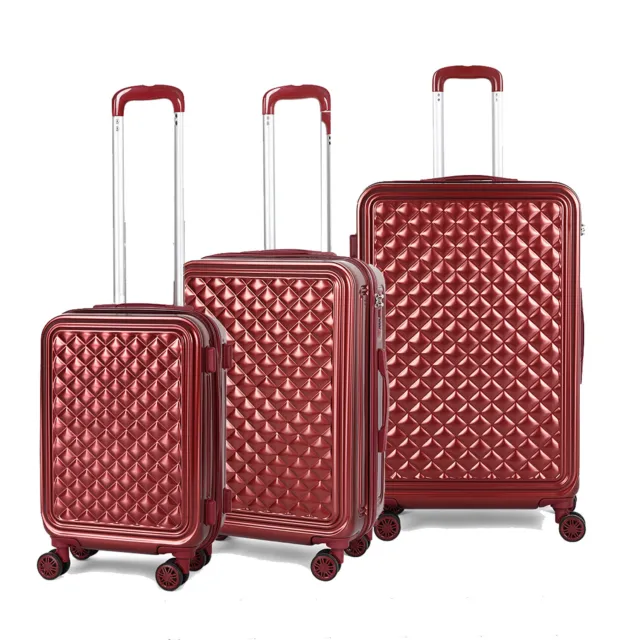 Luggage 3 Piece Sets PC+ABS Spinner Suitcase Hardside Travel Trolley 20"24"28"