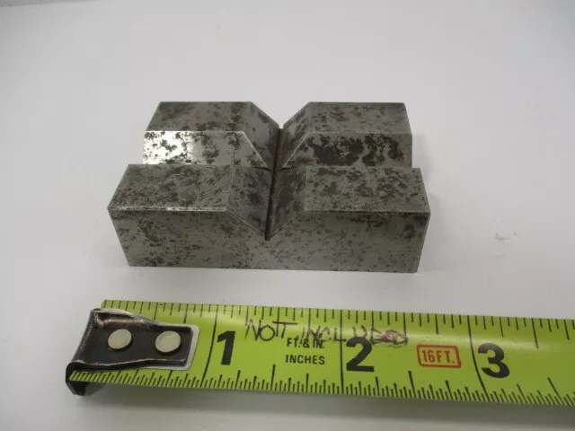 Machinist Vee Block V-Block 1-7/8" x 2-3/4" x 3/4" Tall Hardened Ground VGC