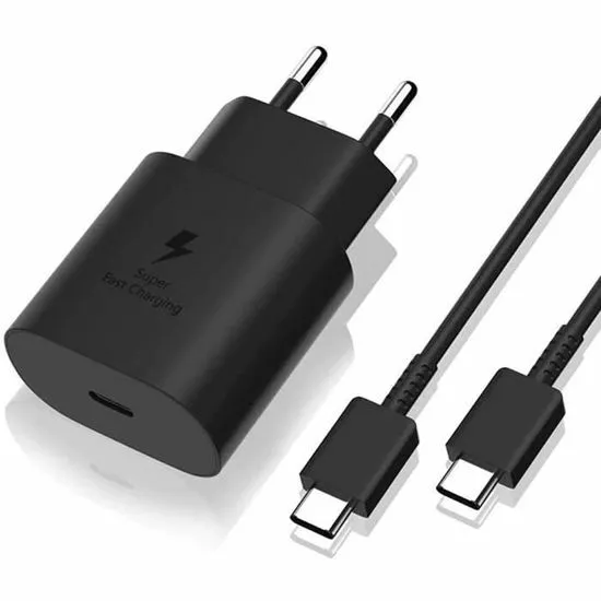 25W USB C Chargeur adaptateur secteur pour Samsung Galaxy S24 A54 A53 A33  A13 S23 S22 S21 Ultra/ S21 Plus/ S21/ S20 FE/ S20 Plus 5G/ S20 Plus/ S20 FE  5G/ S20