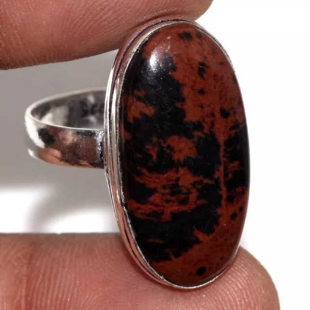 Buy Natural Mahogany Obsidian Ring , Gemstone Ring, Designer Ring, Ethnic  Ring, 925 Sterling Silver Plated Jewelry size 7 MG83174 Online in India -  Etsy