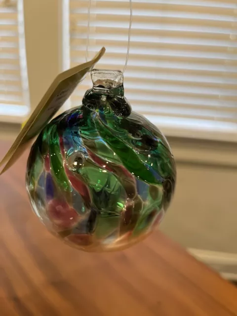 Kitras Art Glass Tree Of Enchantment Ornament -Tree Of Strength- 2 Inch- NIB