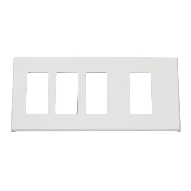 Lightolier Controls Fb4Ssslw Multi-Gang, 4-Gang, Faceplate Wall Plate, White