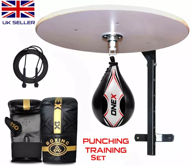 Adult Platform Speed Ball Boxing Gloves Set punching Bag Training Home Fitness