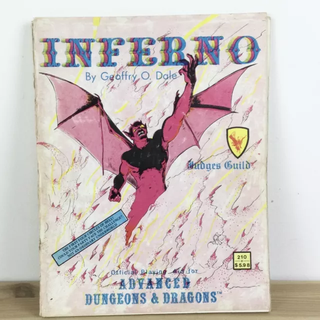 Judges Guild D&D Module Inferno (1st) #210 Advanced Dungeons & Dragons