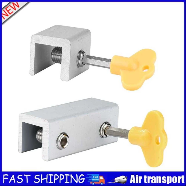 Aluminum Window Locks with Key Safety Locks Portable Security for Kids Pets Home