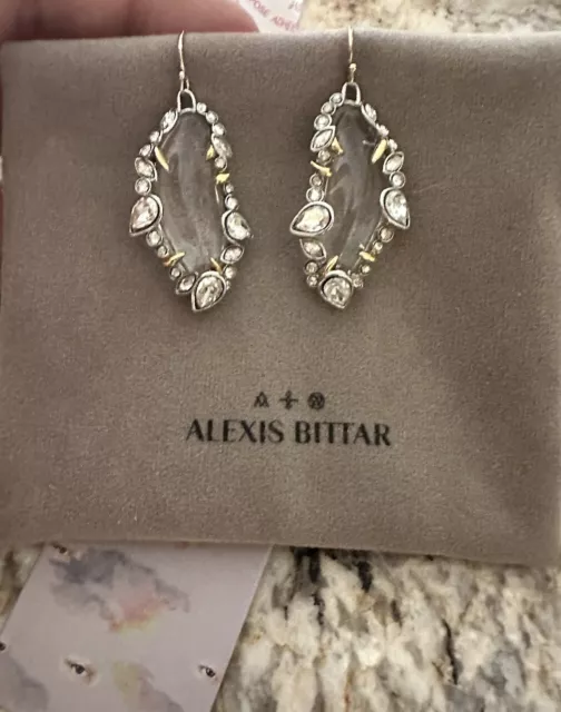 100% Authentic Alexis Bittar  Lucite & Crystal Earrings