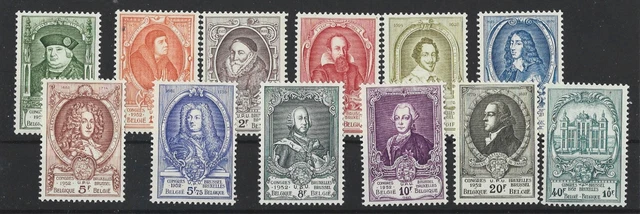 BELGIQUE 1952 Yv 880/91 MNH Neufs** -