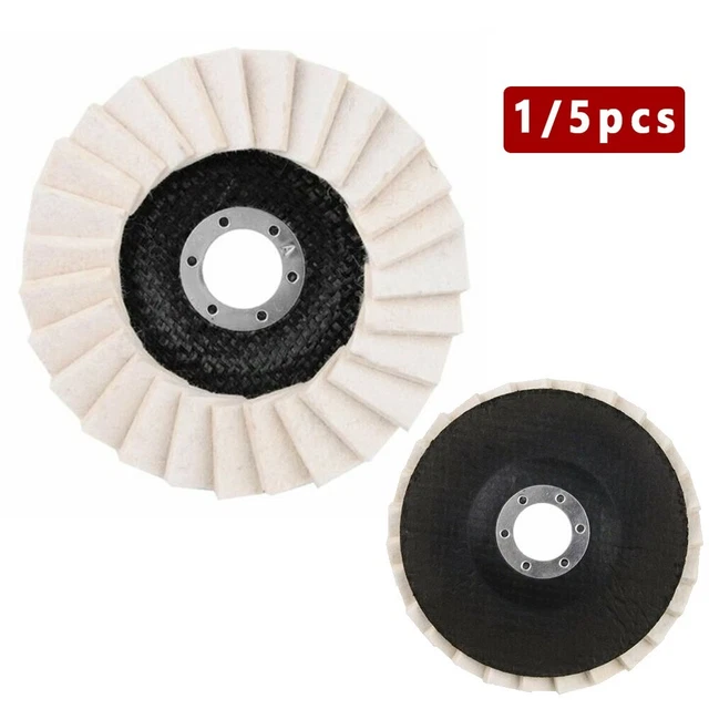8 Disques Polissage Laine 100mm Pour Meuleuse - Diamètre Alésage 16mm, Pour Métal, Verre, Pierre - 3
