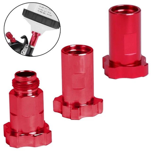 2 Pezzi Adattatori Per Pistola A Spruzzo In Alluminio M14x1.0mm: Compatibili Con Coppe Monouso, Filettatura Metrica
