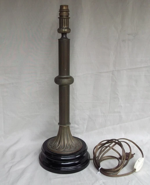 grand pied de lampe terre cuite cuivre et bronze