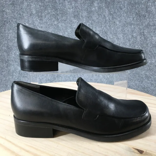 Franco Sarto Shoes Womens 11.5 M Bocca Casual Slip On Loafer Black Leather