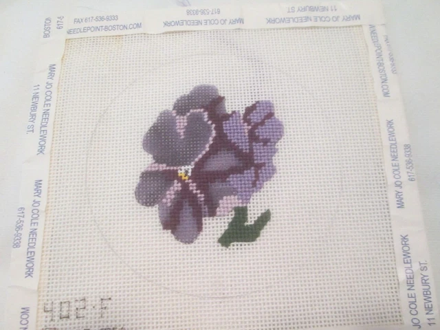 Purple Flowers-Melissa Shirley-Handpainted Needlepoint Canvas