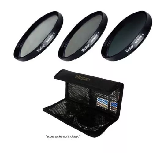 Vivitar 3 Piece HD Pro Filter Set 40.5mm UV CPL ND8 Sony a6500 a6300 16-50mm a7r