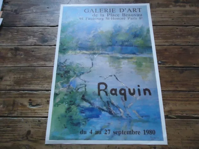 Affiche Galerie Art Place Beauvau Paris Raquin 1980 Peinture