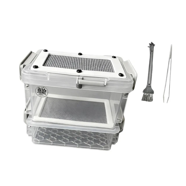 ROACH FEEDING BOX Hatching Container Clear Terrarium Habitat Keeper for ...