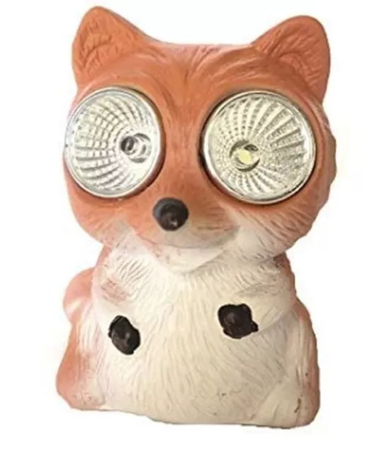 Set Of 2 Solar Fox Led Garden Light Patio Figurine Yard Landscape Decor Lot