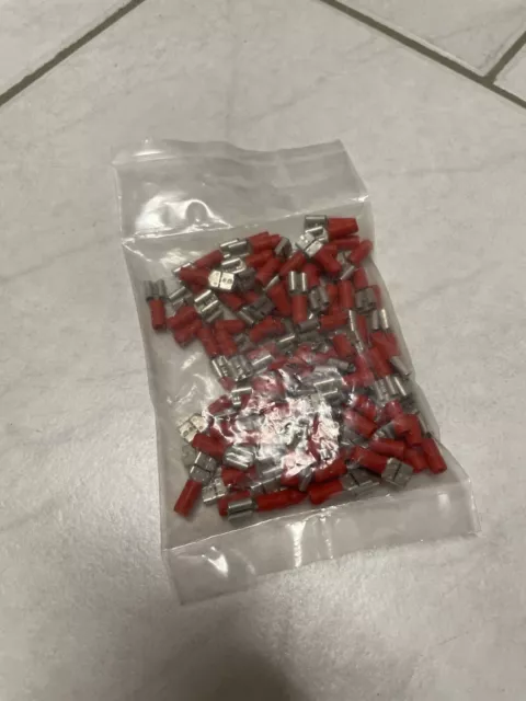 Klauke Flachsteckhülsen Typ 730 Rot 100 Stück 1,5-2,5mm2