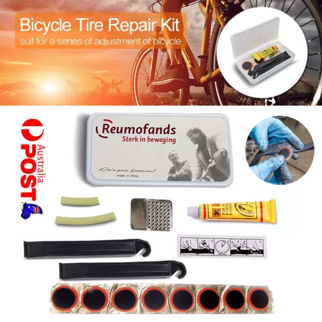 Bike Tyre Tire Tube Puncture Repair Tool Kit Bicycle Cycling Patches Glue Tyre