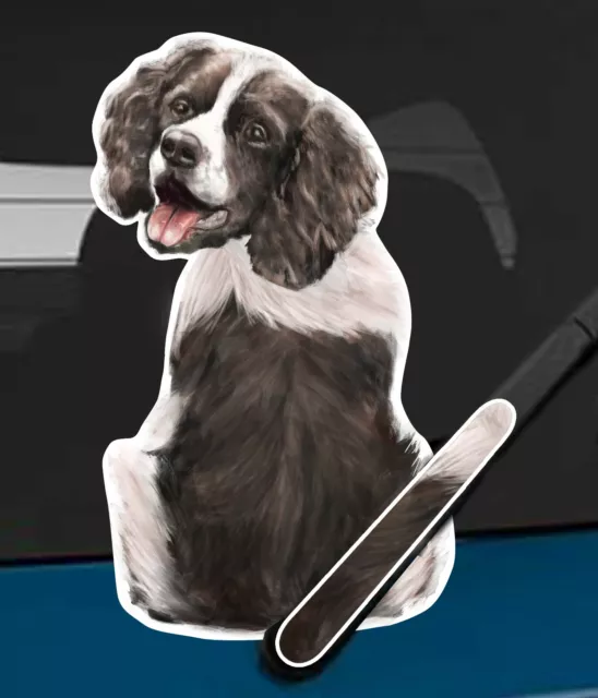 English Springer Spaniel B Dog rear window wiper sticker - 10 inches tall