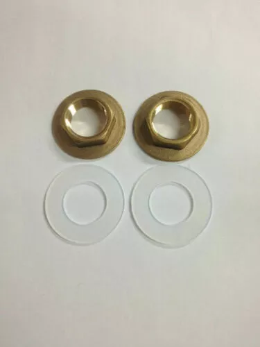 2 x Brass Back Nut & Washer 1/2'' (For Basin/Kitchen Sink Tap)