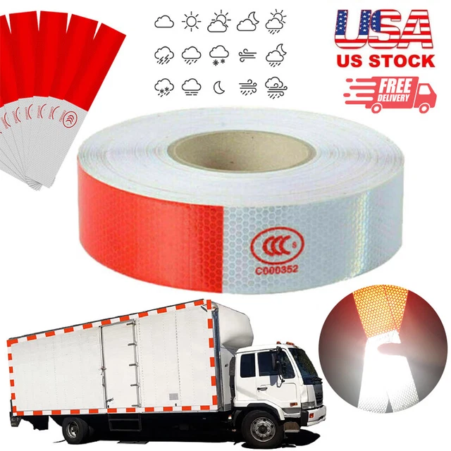 REFLECTIVE TRAILER SAFETY Tape Conspicuity Tape Warning Sign Car Truck