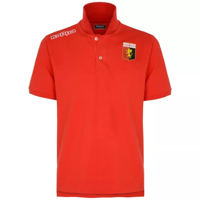 2776/113 Kappa Genoa Fc Polo Mss Shirt Maglia Bambino Cotone Calcio 304Vdy0