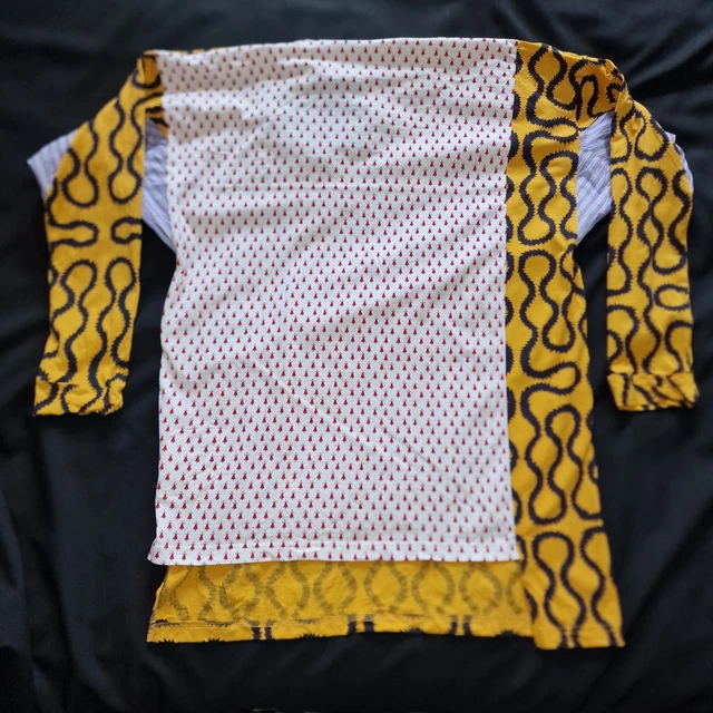 VIVIENNE WESTWOOD WORLDS End Pirate Yellow/Navy Blue Squiggle Top