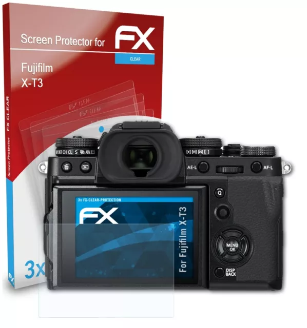 atFoliX 3x Screen Protection Film for Fujifilm X-T3 Screen Protector clear