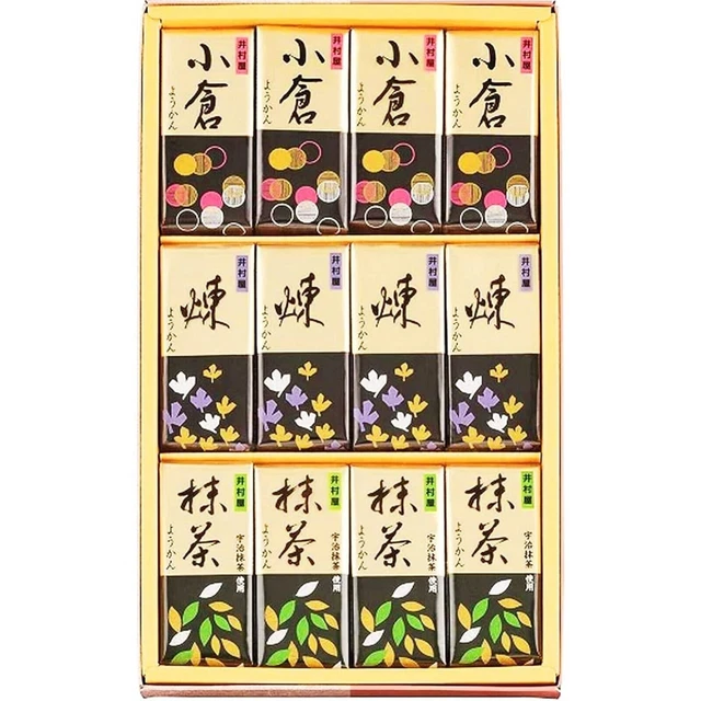 Imuraya Petite Yokan Sweet Azuki-Bean Jelly 3 Flavors x 4pc Matcha Made in Japan
